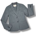 Banana Republic  Pinstripe Two Button Blazer Jacket Grey Size 6 Photo 13