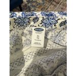 Old Navy  white-blue print dress long sleeve boho built-in slip XL Tall New Photo 2