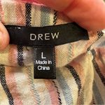 Drew  Blue/Pjnk/White Striped Emerson Strapless Tulip Hem Jumpsuit size L Photo 1