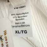 L Space Bikini Bottom Women XL White Pointelle Rib Cabana Minimalist Coastal NWT Photo 5