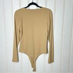 Nuuds Bodysuit Long Sleeve Beige Sz L 620 Tan Size L Photo 7