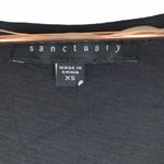 Sanctuary Black Cold Shoulder V Neck Short Dress Photo 4