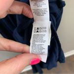 Lucky Brand  Dual Slit Sleeveless Embroidered Detail Navy Maxi Dress Photo 6