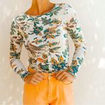 Free People Floral Lettuce Hem Long Sleeve Dreamed Of You Top NWT *raredeadstock Photo 4