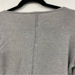 Free People Intimately Grey Ribbed Long Sleeve Cropped Henley Blouse Womens XS Photo 8