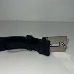 Gucci  GG Logo Floral Flower Engraved Buckle Black Leather Dress Belt Photo 10