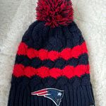 47 Brand ‘ New England Patriots Knit Hat Toboggan Red Blue PomPom Photo 0