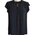Liz Claiborne Women’s Career black/white geometric pattern top Size XL Photo 0