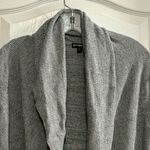 EXPRESS Women Gray Draped Front Cardigan Sweater Size L 100% Cotton Photo 5