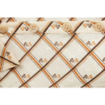 byTiMo Layered Floral Check Printed Satin Jacquard Button Down Shirt Size Small Tan Photo 13