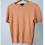 Brooks Brothers  346 Short Sleeve Silk Cashmere Cable Knit Sweater Womens Medium Photo 0