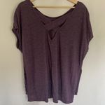 Gaiam purple off the shoulder women's workout athleisure top medium open back Photo 4