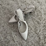 Guess Ivory Slingback Snake Skin Heels Size 7.5 Photo 3