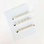 Womens Pearl Barettes Hair Clip Hair Gold Pin Photo 0