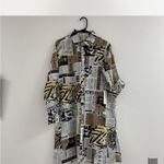 Live 4 Truth  with Newspaper Print Midi Dress. SIZE M Photo 1