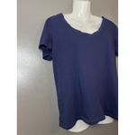 Gap Shirt Womens Small Blue V Neck Short Sleeve 100% Cotton Soft Tee Top Photo 1