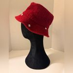 Anthropologie  Embellished Red Bucket Hat NWOT Photo 1