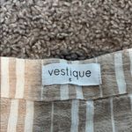 Vestique  Tan and White Striped Set Photo 1