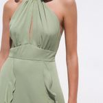 ZARA  dress maxi bohemian ruffled halter floral scarf wedding evening party  Photo 14