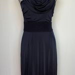IISLI navy blue draped cowl neck viscose-blend dress size P NWT Photo 0