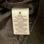 PacSun Women’s Bomber Jacket Black White Embroidered Medium Gothcore Rose Skull Photo 5