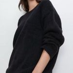 ZARA ✨Black Oversized Chunky Knit Crew
Neck Long Sleeve Sweater✨ Photo 4