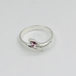 925 sterling silver ring Snake ring Size 6.5 Anillo de niña de Vibora Tamaño 6.5 Red Photo 0