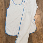 NWOT LAKE Pajamas Striped Tank Top Pants Lounge Set XS Blue White Pima Cotton Photo 0