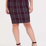 Torrid Purple Plaid Pencil Skirt Sz.2 Photo 1