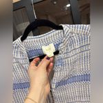 Maeve Anthropologie  Yarn Dyed Lena Tunic Top 3/4 long balloon Sleeves Oversized Photo 3