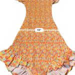 Caroline Constas Ginny Floral Puff Sleeve Ruffle Romper‎ Women's Size XXS Yellow Orange Photo 7