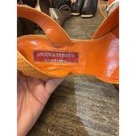 Andrea Pfister Couture Orange Embossed Pointed Toe Leather Pumps Slingback Size 9 Photo 10