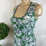 Sweet Pea Green & White Floral Mesh Short Sleeve Print Top L Size L Photo 7