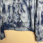 BAEA Womens blue tie dye zippered hoodie Size Medium‎ Photo 4