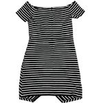 1. State Revolve  Striped Off Shoulder Dress‎ Bodycon Mini Short Sleeve Party Sz M Photo 6