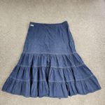 VTG Amici Jean Skirt Womens 8 Blue Denim Drop Waist Tiered Rodeo Western 90s Photo 12