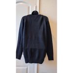 Big White Heart Cable Knit Sweater in Black size M Size M Photo 4