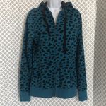 Threads 4 Thought Threads 4‎ Thought sustainable apparel teal animal print full zip hoodie Photo 1