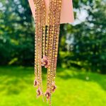 Betsey Johnson Pink Butterfly Crystal Fringe Earrings NWT Dangle Statement Photo 1