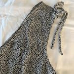 Sienna Sky White And Black Dalmatian Print Cropped Tank With Tie Detail Photo 3