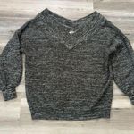 Zenana Size Small, greenish-Grey V-neck sweater with 3/4 balloon sleeves Photo 0