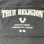 True Religion  Multi Logo Zip Up Hoodied Sweatshirt Jet Black Size S Photo 5