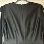 ZANG TOI‎ Couture Black Dress Silk Designer Floral Lace Sheer Sleeves Handmade Size M Photo 9