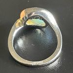 Natural opal stone S925 silver ring size 8 Photo 3