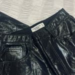 Abercrombie & Fitch A&F Curve Love 90s Straight Ultra High Rise Blue Leather Pants Photo 9