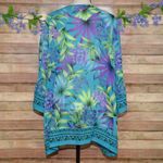 Catherines Womens 1X Tropical Floral Lace Blouse Top Sheer Vacation Beach Cruise Photo 6