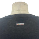 Versace Black Cotton Knit Short Sleeve Sweater Size Medium Photo 6