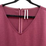 Anthropologie Sutton Ponte Jumpsuit v-neck purple plum textured pleated batwing Photo 9