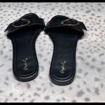 Qupid 3 for $30 black silver buckle flat sandals Photo 3