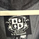 Vintage 26 international Black Denim Short Sleeve Jacket with collar and buttons Size M Photo 3